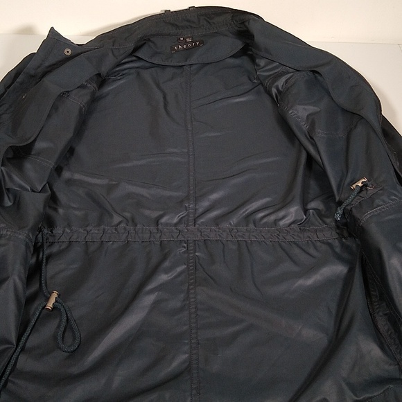 Theory navy blue rain coat utility jacket M - Picture 5 of 7